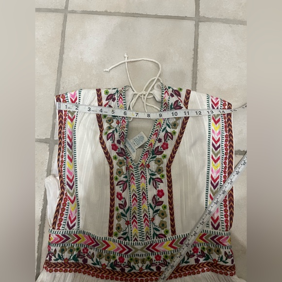 Sundance boho Margarita Embroidered White Maxi Dress wedding guest 6 - Picture 8 of 10